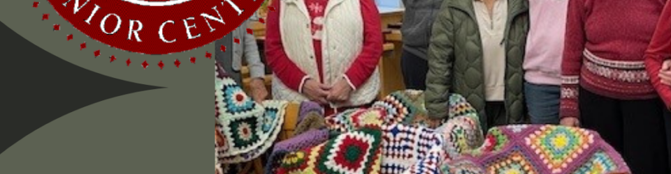 Senior members of knitting and crocheting club